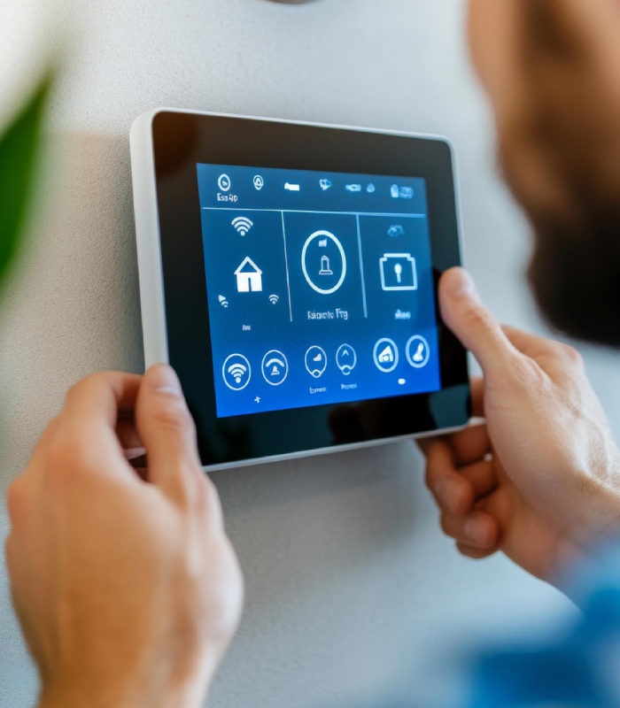 Pose système domotique connecté Genius ELEC Écran de contrôle domotique